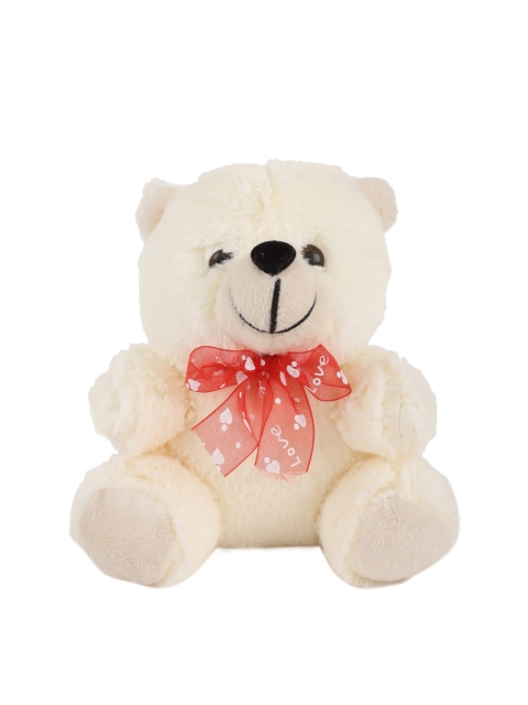 

DukieKooky Kids Cream-Coloured & Red Little Teddy Bear Soft Toy