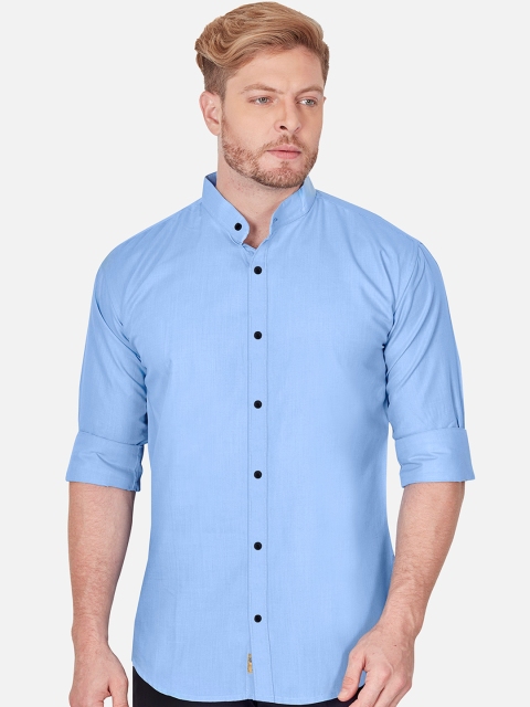 

VeBNoR Men Blue Slim Fit Solid Formal Shirt