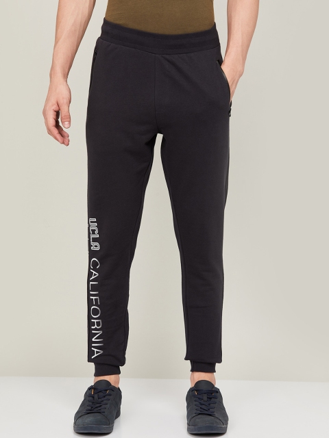 

UCLA Men Navy Blue & White Printed Joggers
