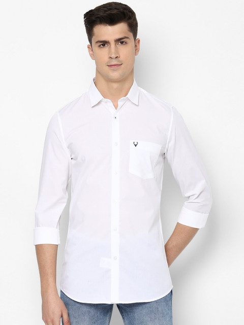 

Allen Solly Men White Slim Fit Solid Casual Shirt