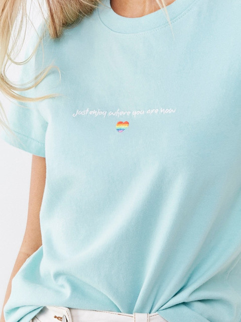 

FOREVER 21 Blue Regular Top
