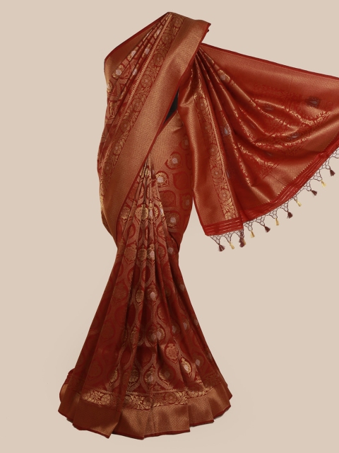 

Pothys Rust Pure Silk Woven Design Banarasi Saree