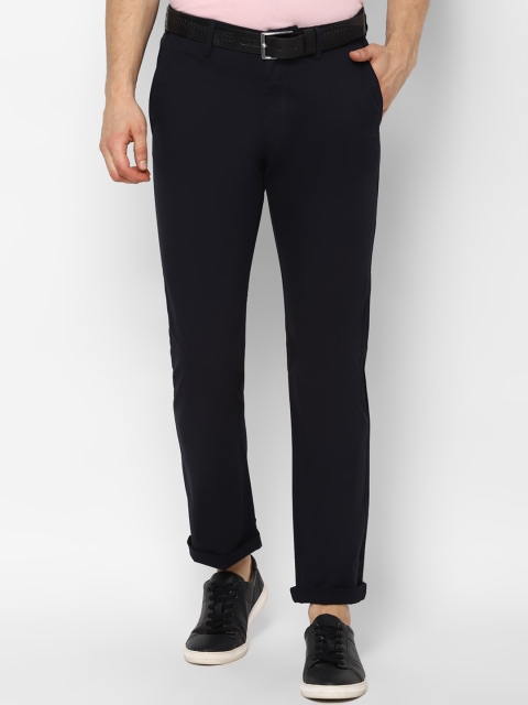 

Allen Solly Men Navy Blue Regular Fit Solid Regular Trousers
