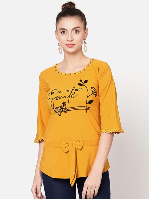 

V2 Value & Variety Mustard Regular Longline Top