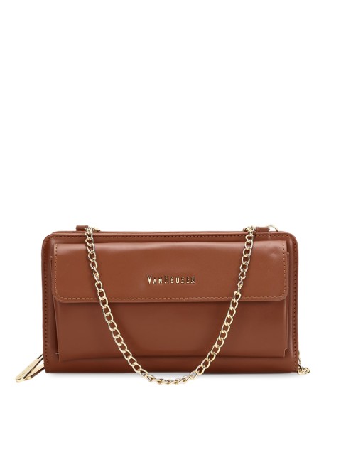 

Van Heusen Brown Solid Sling Bag