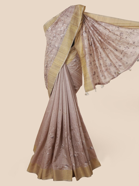 

Pothys Mauve Woven Design Jute Silk Saree