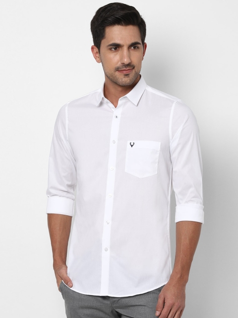 

Allen Solly Men White Slim Fit Solid Casual Shirt