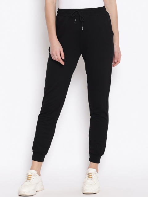 

iki chic Women Black Solid Straight-Fit Joggers