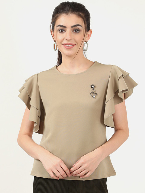 

V2 Value & Variety Camel Brown Regular Top