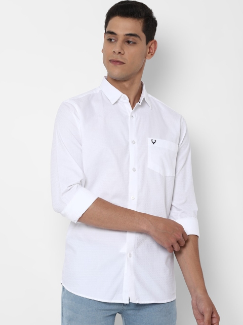 

Allen Solly Men White Slim Fit Self Design Casual Shirt