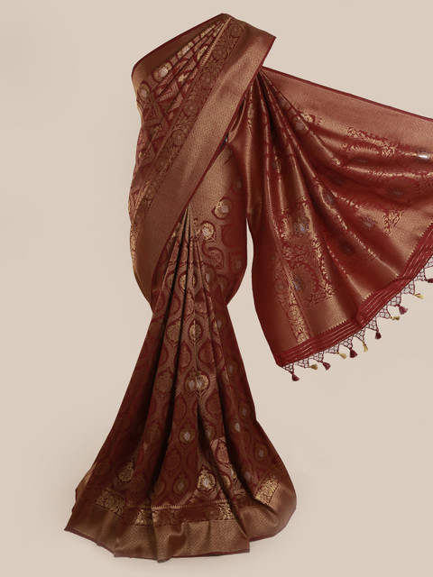 

Pothys Brown Pure Silk Woven Design Banarasi Saree