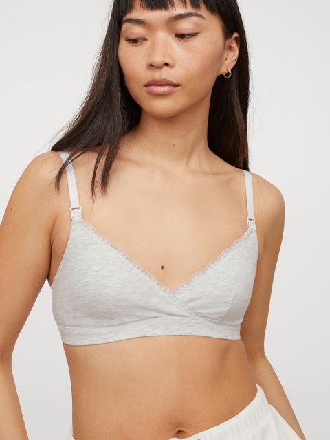 

H&M MAMA 2-Pack Nursing Bras 0694220010, Grey
