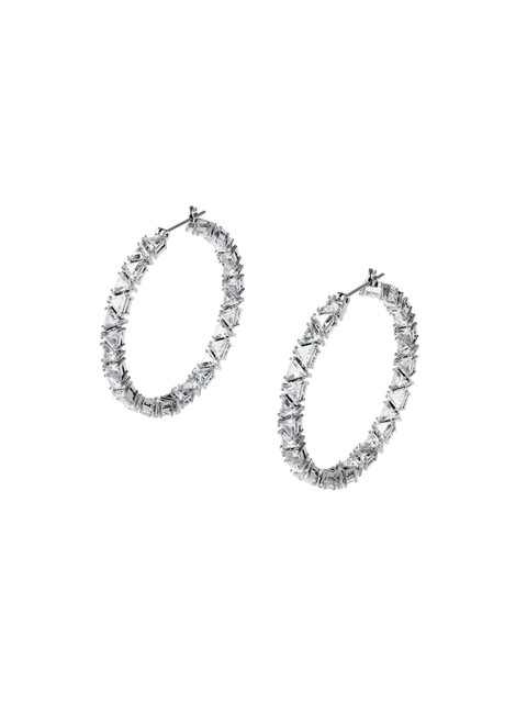 

SWAROVSKI Rhodium-Plated White Millenia Hoop Earrings
