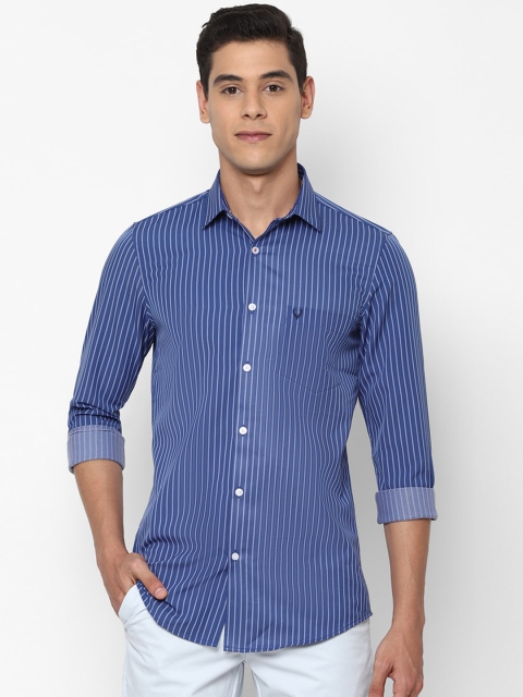 

Allen Solly Men Blue & White Slim Fit Striped Casual Shirt
