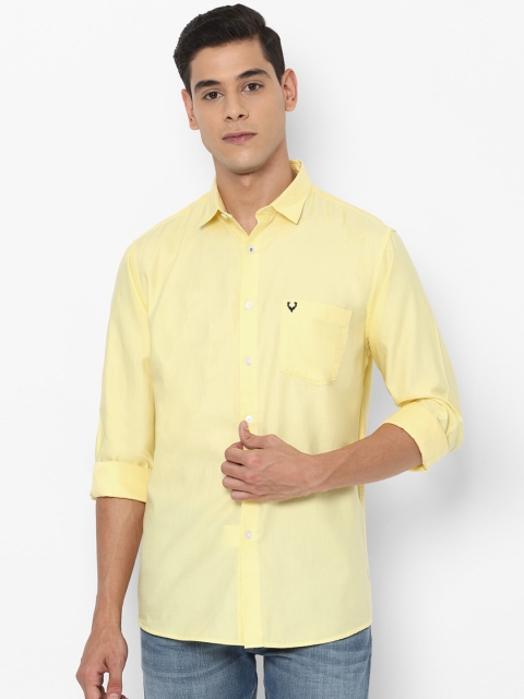

Allen Solly Men Yellow Slim Fit Solid Casual Shirt