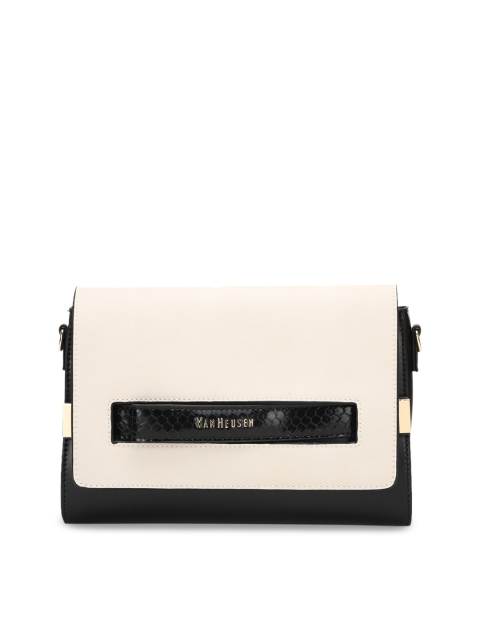

Van Heusen White Colourblocked Sling Bag