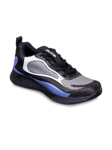 

Duke Men Black & White Running Shoes