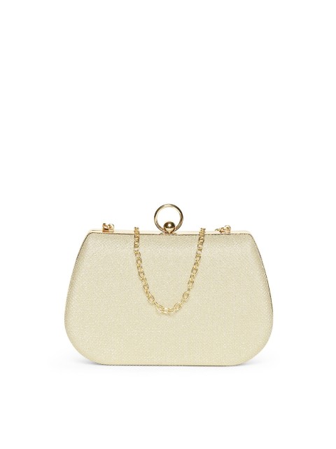 

20Dresses Gold-Toned & Beige Embellished Clutch