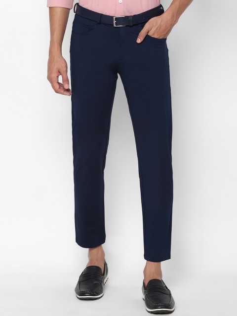 

Allen Solly Men Navy Blue Slim Fit Solid Regular Trousers