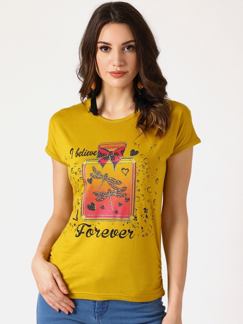 

V2 Value & Variety Mustard Yellow Chambray Regular Top