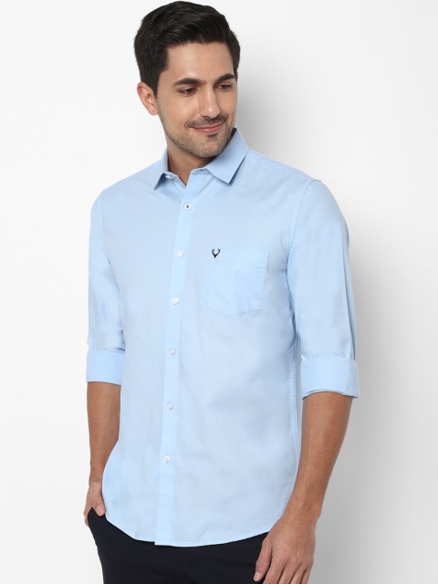 

Allen Solly Men Blue Slim Fit Solid Casual Shirt
