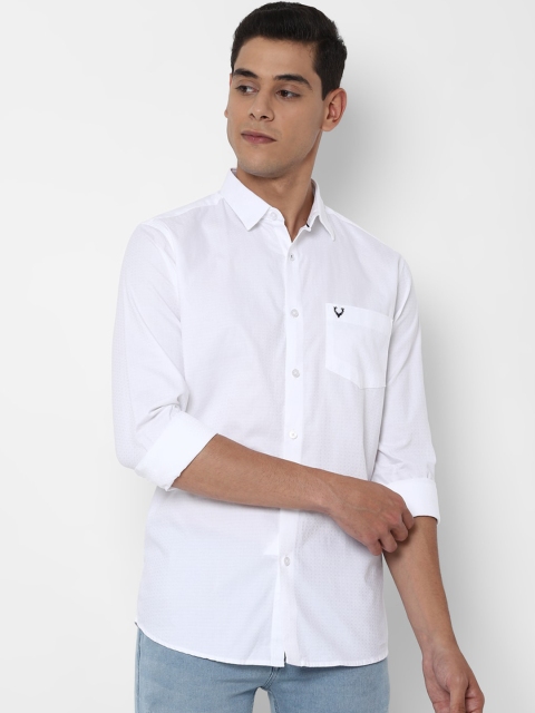

Allen Solly Men White Slim Fit Self Design Casual Shirt