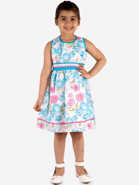

KID1 Girls Blue Printed Fit and Flare Dress