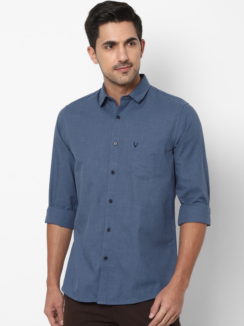 

Allen Solly Men Blue Slim Fit Solid Casual Shirt