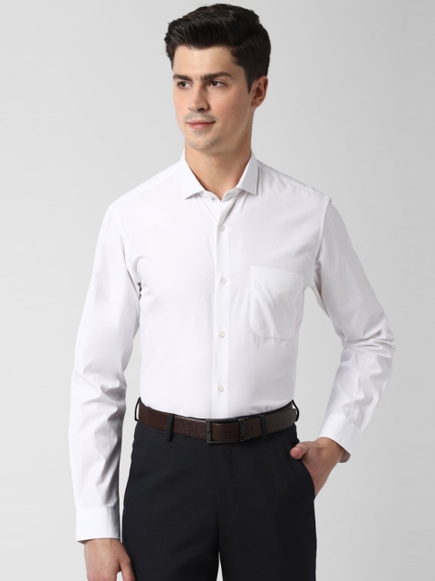 

Peter England Men White Slim Fit Solid Formal Shirt