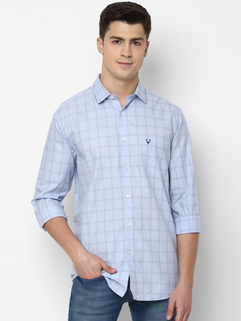 

Allen Solly Men Blue Slim Fit Checked Casual Shirt