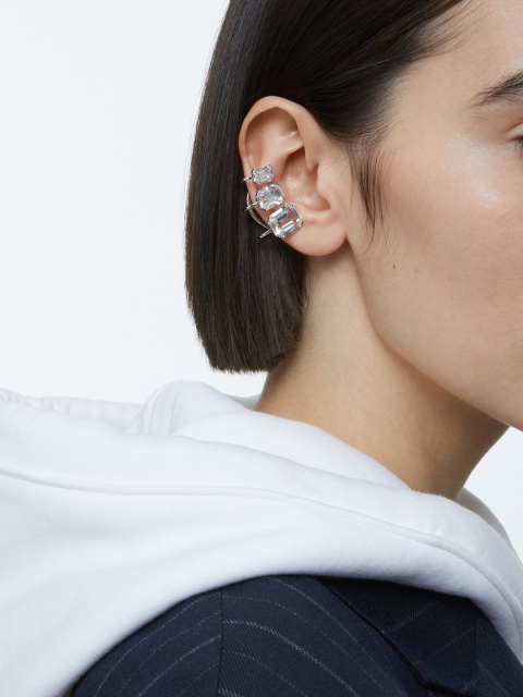 

SWAROVSKI White Single Graduated Crystals Millenia Ear Cuff