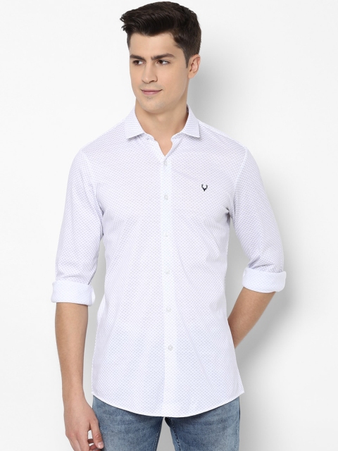 

Allen Solly Men White & Blue Slim Fit Printed Casual Shirt