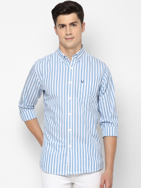 

Allen Solly Men Blue & White Slim Fit Striped Casual Shirt