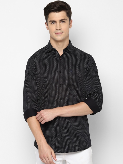 

Allen Solly Men Black & White Slim Fit Striped Casual Shirt