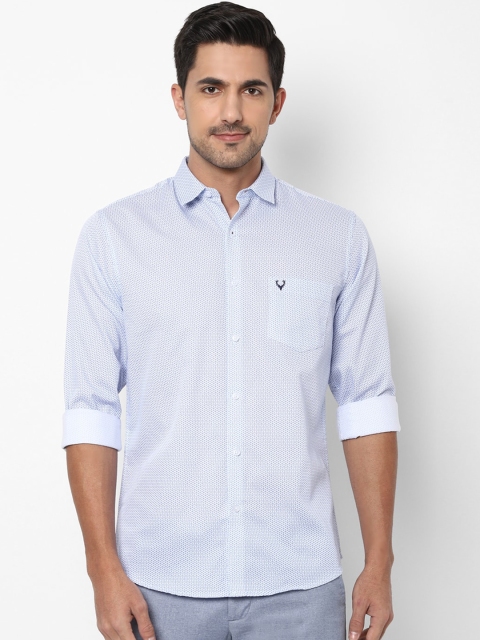 

Allen Solly Men Blue & White Slim Fit Printed Casual Shirt