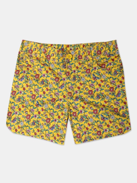 GAP Girls Yellow Printed Regular Fit Regular Shorts