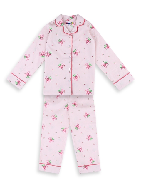 

Nauti Nati Girls Pink Printed Night suit