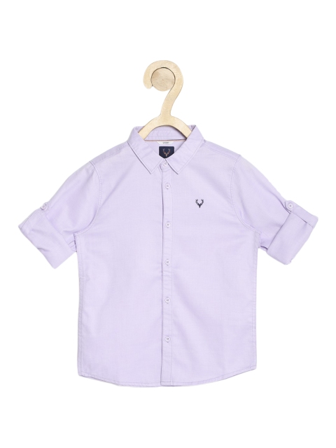 

Allen Solly Junior Boys Lavender Slim Fit Solid Pure Cotton Casual Shirt