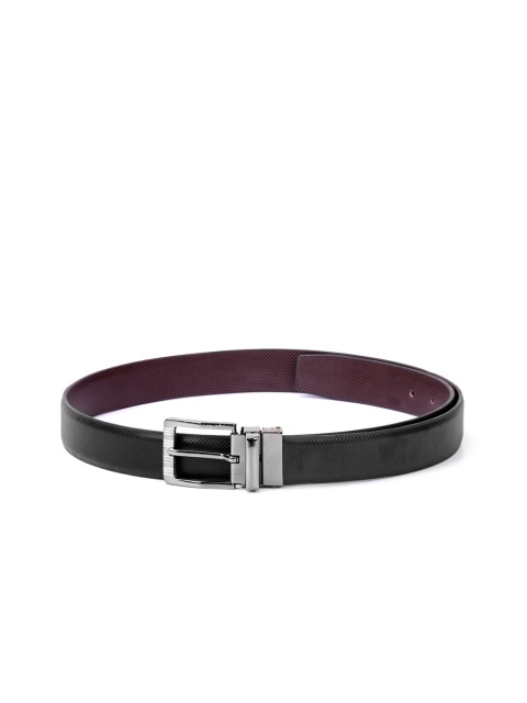 

Krosshorn Men Black Solid Formal Texas Leatherite Reversible Belt