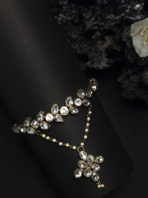 

NEUDIS Gold-Plated Stone Studden Cuff Bracelet