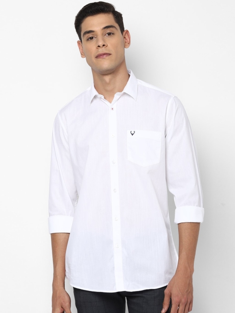 

Allen Solly Men White Slim Fit Solid Casual Shirt