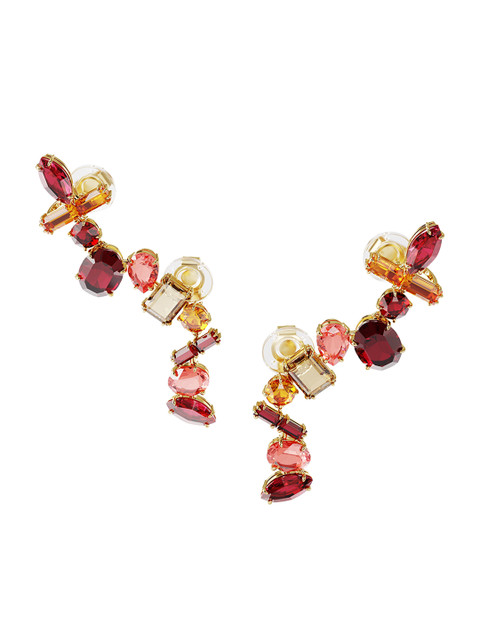 

SWAROVSKI Multicolored Gold-Tone Plated Gema Clip Earrings, Multi