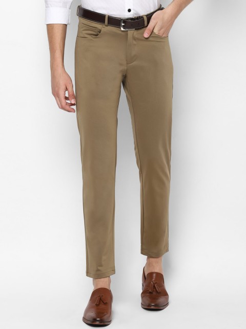 

Allen Solly Men Khaki Slim Fit Solid Regular Trousers