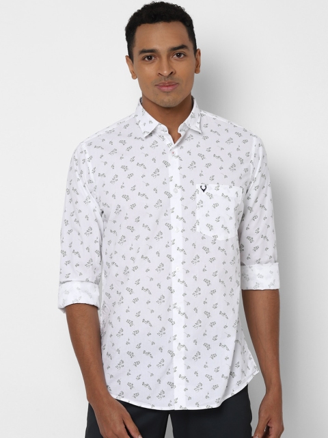 

Allen Solly Men White & Green Slim Fit Printed Casual Shirt