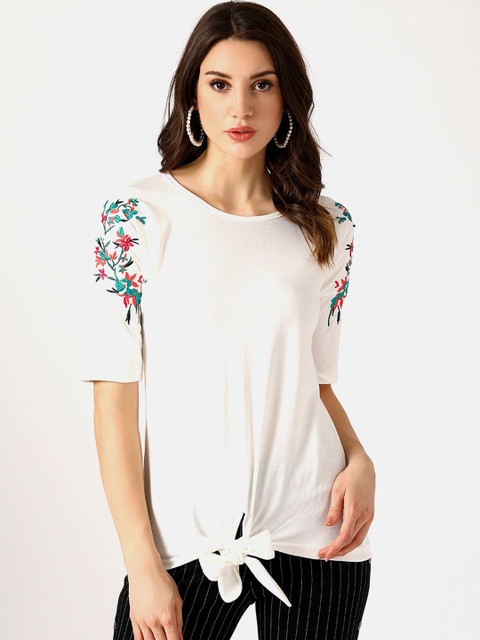 

V2 Value & Variety White Chambray Regular Top