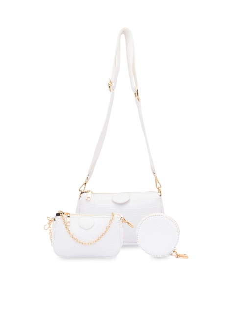 

Sole To Soul Pack of 3 White Textured Bags