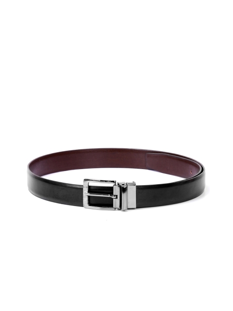 

Krosshorn Men Black Solid Formal Texas Leatherite Reversible Belt