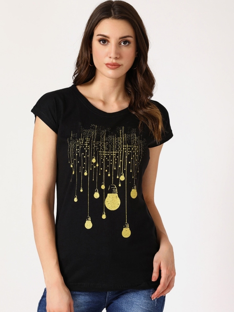 

V2 Value & Variety Black & Yellow Chambray Regular Top