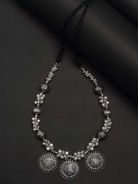 

NEUDIS Silver-Toned Alloy Rhodium-Plated Tribal Necklace
