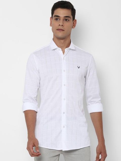 

Allen Solly Men White Slim Fit Checked Casual Shirt